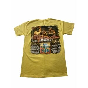 KENNY CHESNEY TIM McGRAW BROTHERS OF THE SUN 2012 CONCERT T-SHIRT SMALL YELLOW‎
